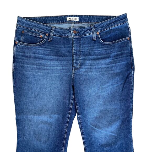 Madewell Mid-Rise Kick Out Jeans Dark Blue Size 22W - Picture 4 of 16